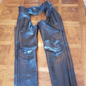 Leather King black leather chaps